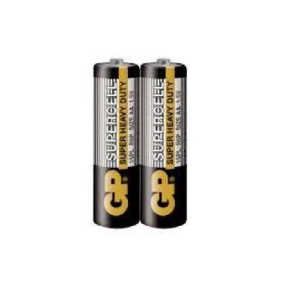 Цинк карбонова батерия GP SUPERCELL, 15PL-S2, R6, 2 бр. в опаковка / shrink, 1.5V (GP-BM-15PL-S2)