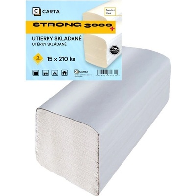 Carta Strong 3000+ ZZ, biele, 2 vrstvy, 21x22,5cm