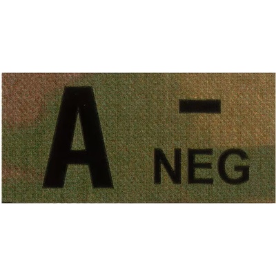 Clawgear Nášivka Clawgear krevní skupina A-Neg IR Patch, Multicam