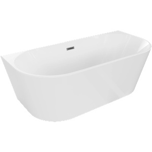 Mexen Oval 180x80 cm white/gun metal (52671808000-95)