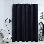 Pure Line Home Кадифена завеса в цвят черен с метални халки, 290 x 245 см