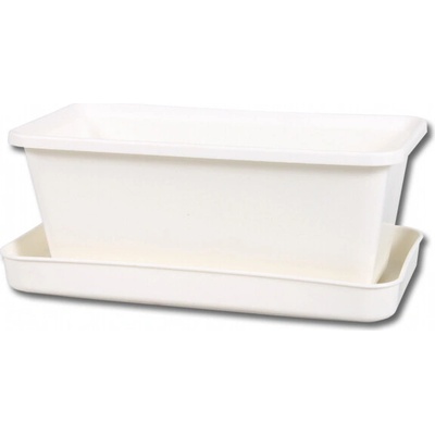 Nohel Garden Truhlík MINIGARDEN s podmiskou plastový zelený - 21x8,5x11cm