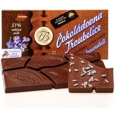 Čokoládovna Troubelice Levandule 75%, 45 g