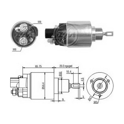 Spínač startéru Bosch 0001107030, 2339303202