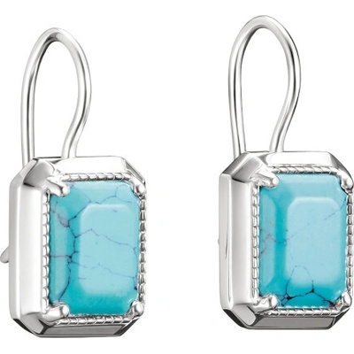 THOMAS SABO náušnice Turquoise Octagon H2339-404-17