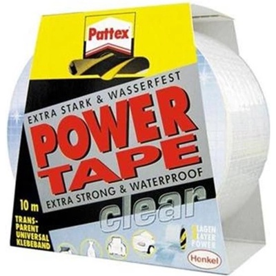 Pattex Power Tape Páska lepící voděodolná vyztužená tkaninou 50 mm x 10 m čirá průhledná transparentní