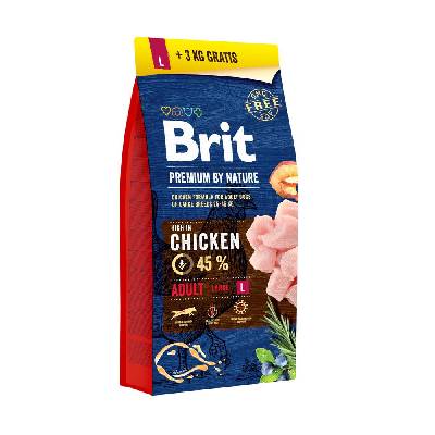 Brit Premium by Nature ADULT L 15+3 kg