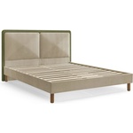 Bobochic Зелено тапицирано двойно легло 180x200 cm тапицирано с включена подматрачна рамка Mara - Bobochic Paris (8833)