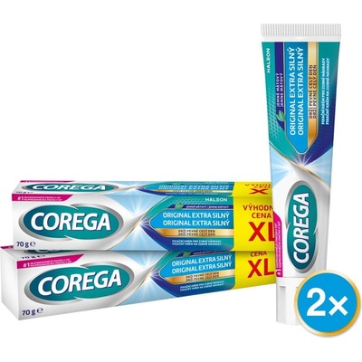 Corega Fixační krém XL extra silný 2 x 70 g – Zboží Dáma