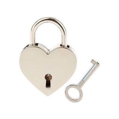 Šperky4U Zámeček lásky srdíčko stříbrné barvy ZA0022