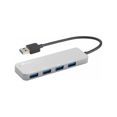 SANDBERG 333-88 USB 3.0 HUB 4-Port 4xUSB 3.0 SuperSpeed Silver