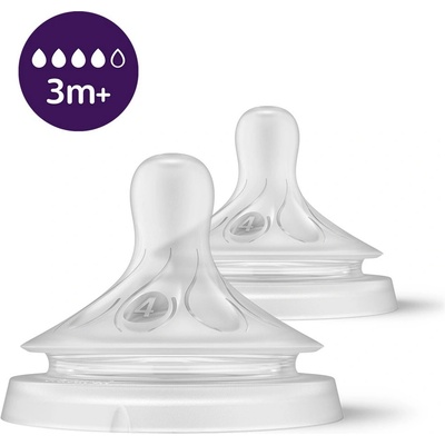 Philips Avent savička Natural Response 4 střední průtok 2 ks transparentní – Zboží Dáma