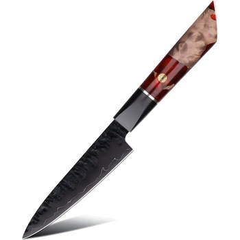 HARAHU Дамаски кухненски нож EN-37392 - Utility / Червен / Кафяв KP37392 (EN-37392)