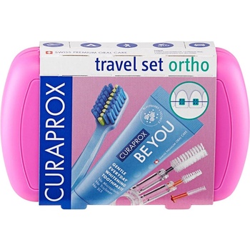 CURAPROX Be You Ortho Комплект за път със сгъваема четка 5460, розов