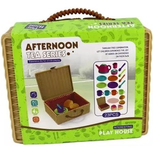 Man Yuk Toys Детски чаен сервиз в пикник кошница - комплект от 23 части (kl262b)