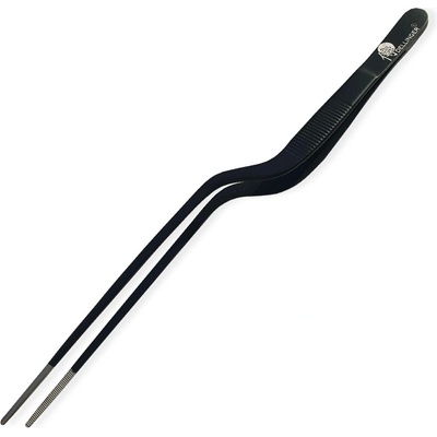 multifunkční zahnutá pinzeta pro kuchaře Dellinger Black 300 mm
