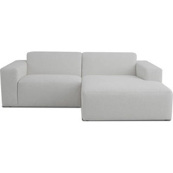 Scandic Бял ъглов диван от букле (десен ъгъл) Roxy - Scandic (Small ch (1,5+ch) Right CM 2white)