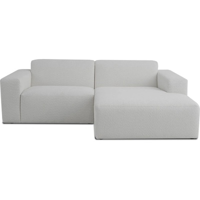 Scandic Бял ъглов диван от букле (десен ъгъл) Roxy - Scandic (Small ch (1,5+ch) Right CM 2white)