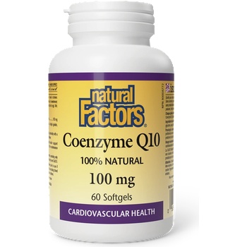 Natural Factors Коензим Q10 100 mg 60 софтгел капсули | Natural Factors (2071 NF)