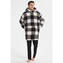 Howick Check Borg Snuggle Hoodie black/white