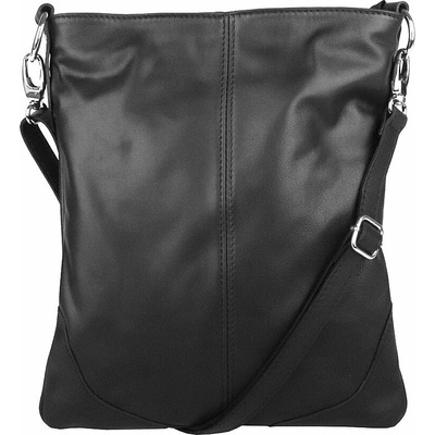 Vera Pelle Střední/velká kožená crossbody kabelka no. 5509 černá NEW