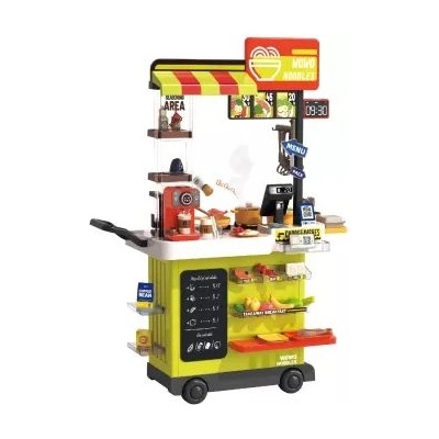 Man Yuk Toys Мобилен комплект играчки за бързо хранене, 88 части
