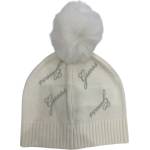 Guess Детска зимна шапка Guess - С помпон и надпис, екрю, М (20254-J5BZ34-Z0870-P08N-M) - baby
