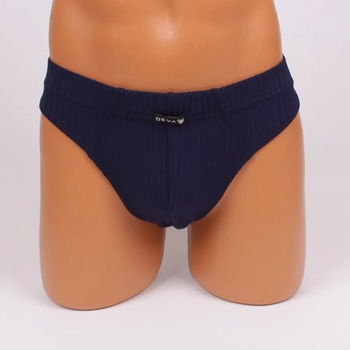 Image 1 of Мъжки слип в тъмносин цвят с раиран десен и малък надпис