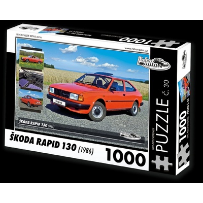 Retro-auta č. 30 Škoda Rapid 130 1986 1000 dielov