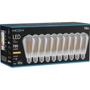 Mexen Vintis 10x LED филтър крушка E27, ST64, 10W, Топла - 2200K, 780 lm, пушек - L152-E27-1022-70x10 (L152-E27-1022-70x10)