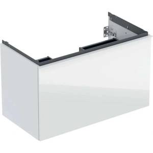 Geberit Acanto - Шкафче за умивалник, 89x54x48 см, 2 чекмеджета, стъкло/бяло 503.005. 01.2 (503.005.01.2)