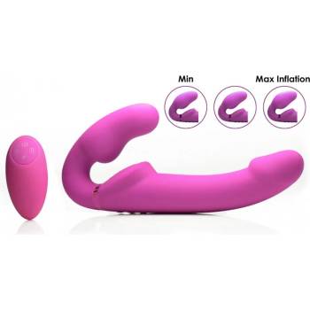 Strap U 10x Evoke Ergo-Fit Remote Control Inflatable Vibrating Silicone Strapless Strap-On