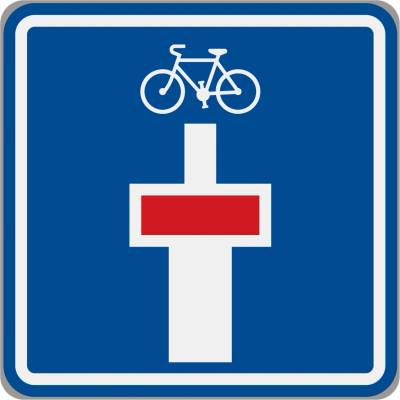Dopravní značka IP10a(C) Slepá pozemní komunikace mimo cyklisty
