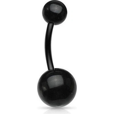 S4U Piercing do pupíku banánek (černá) BA01051-K