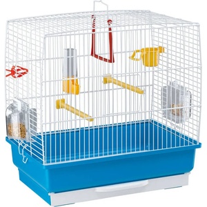 Ferplast - Rekord 2 White - клетка за малки птички с пълно оборудване 39 / 25 / 41 cm