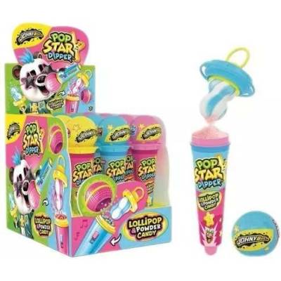 JohnyBee lízátko pop star dipper 12 x 35 g