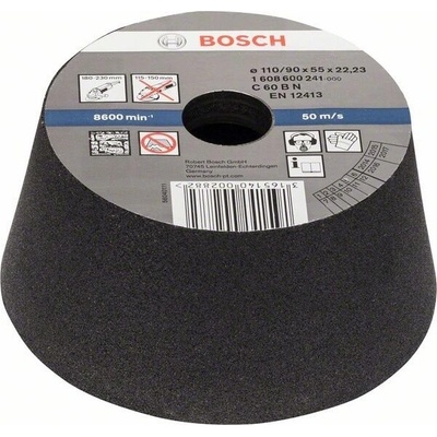 BOSCH Brusný hrnec, kónický - kámen/beton 90 mm, 110 mm, 55 mm, 60 1608600241