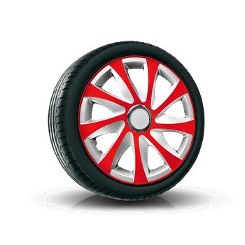 Image 1 of NRM капаци 14", drift extra сребърно червено 4брой (vtv-pu-22312)