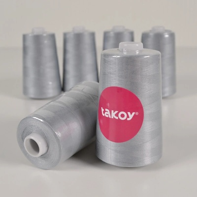 Takoy Overlock / coverlock polyesterová nit TKY 5000 barva šedá – Zboží Dáma