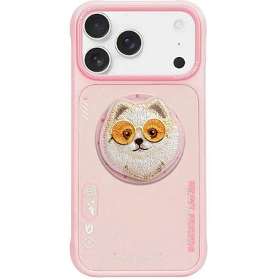 Nimmy Калъф Nimmy Glasses Cool Dog MagSafe за iPhone 17 - розов (6971080314476)