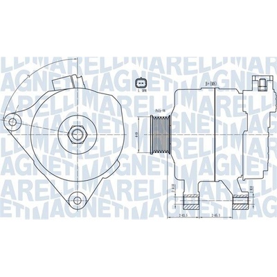Alternátor MAGNETI MARELLI 063731687010