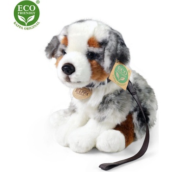 Rappa Плюшена Австралийска овчарка, с каишка, седяща, 27 см. , серия Еко приятели (221123)