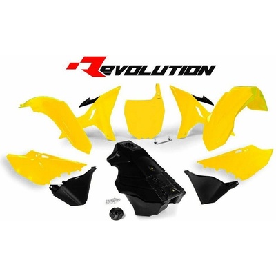 Rtech sada plastov Yamaha - REVOLUTION KIT pre YZ 125/250 02-21 žlto-čierna 7 dielov