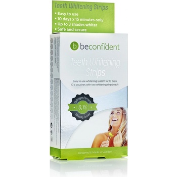 BeconfiDent Bělící proužky na zuby BeconfiDent s peroxidem 10-denní kúra 20 ks