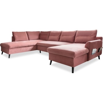Miuform Розов U-образен разтегателен диван от кадифе, ляв ъгъл Stylish Stan - Miuform (Stylish Stan HAEECL-2Q-LCBKR OTT17)