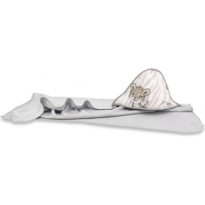 Baby Nellys Detská termoosuška s kapucňou ZOO 100 x 100 cm béžová