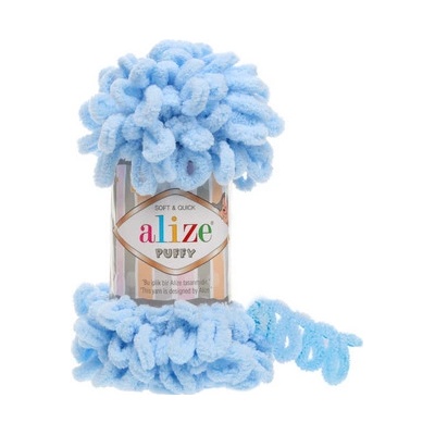 Priadza Alize Puffy 183 - světle modrá
