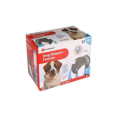 Flamingo papírové pleny pro feny při inkontinenci a hárání labrador XL 40-58 cm 12 ks