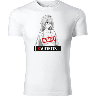 Animerch tričko Waifu xvideos biele