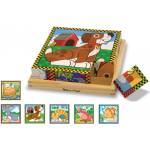Melissa & Doug - Дървени кубчета - Домашни животни